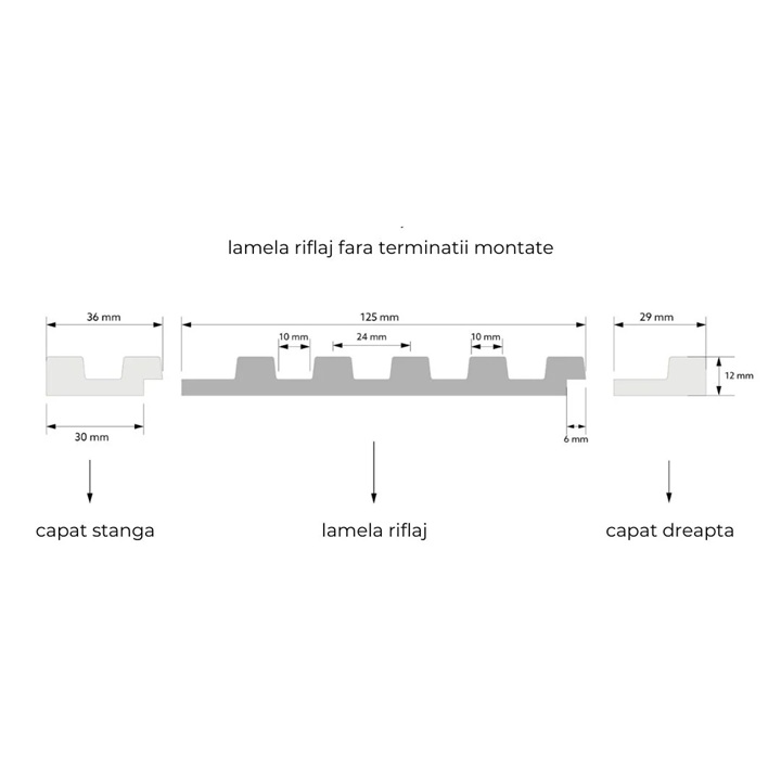 Terminatie stanga riflaj duropolimer L0101 - 190