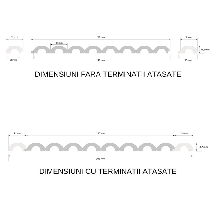 Panou decorativ 3D WP001 Duna - 196